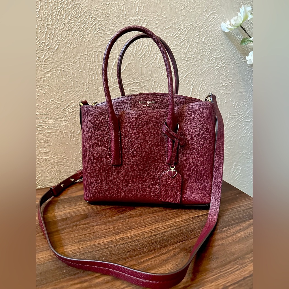 EUC Kate Spade Margaux Satchel / Crossbody in Violet Cherry